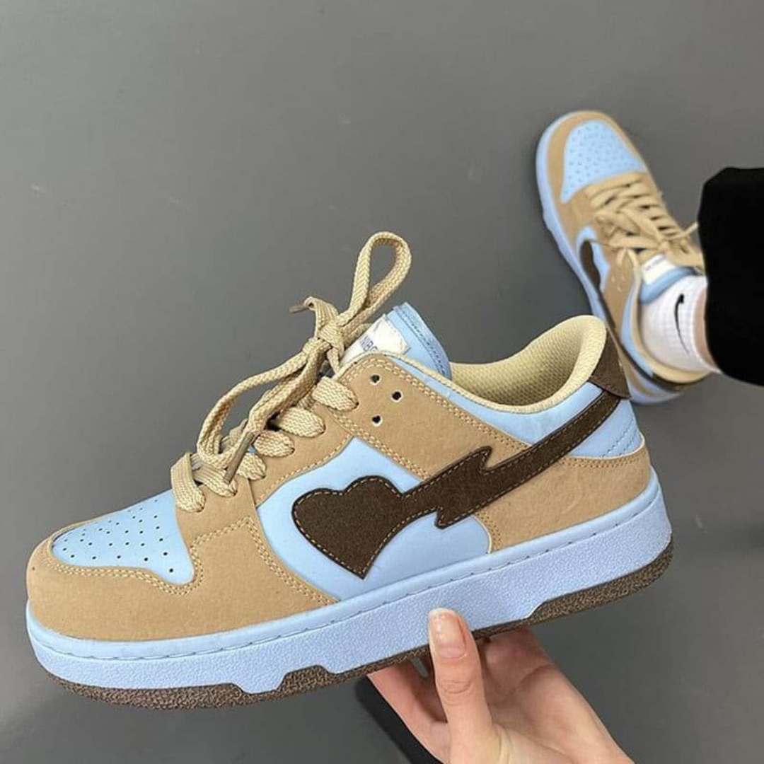 Baskets- Dunk Heart  Beige et bleu